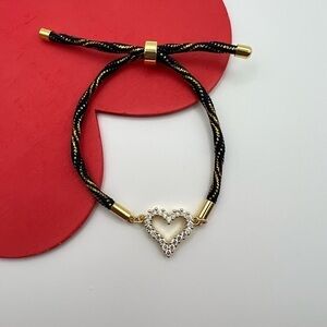 18k adjustable handmade heart bracelets